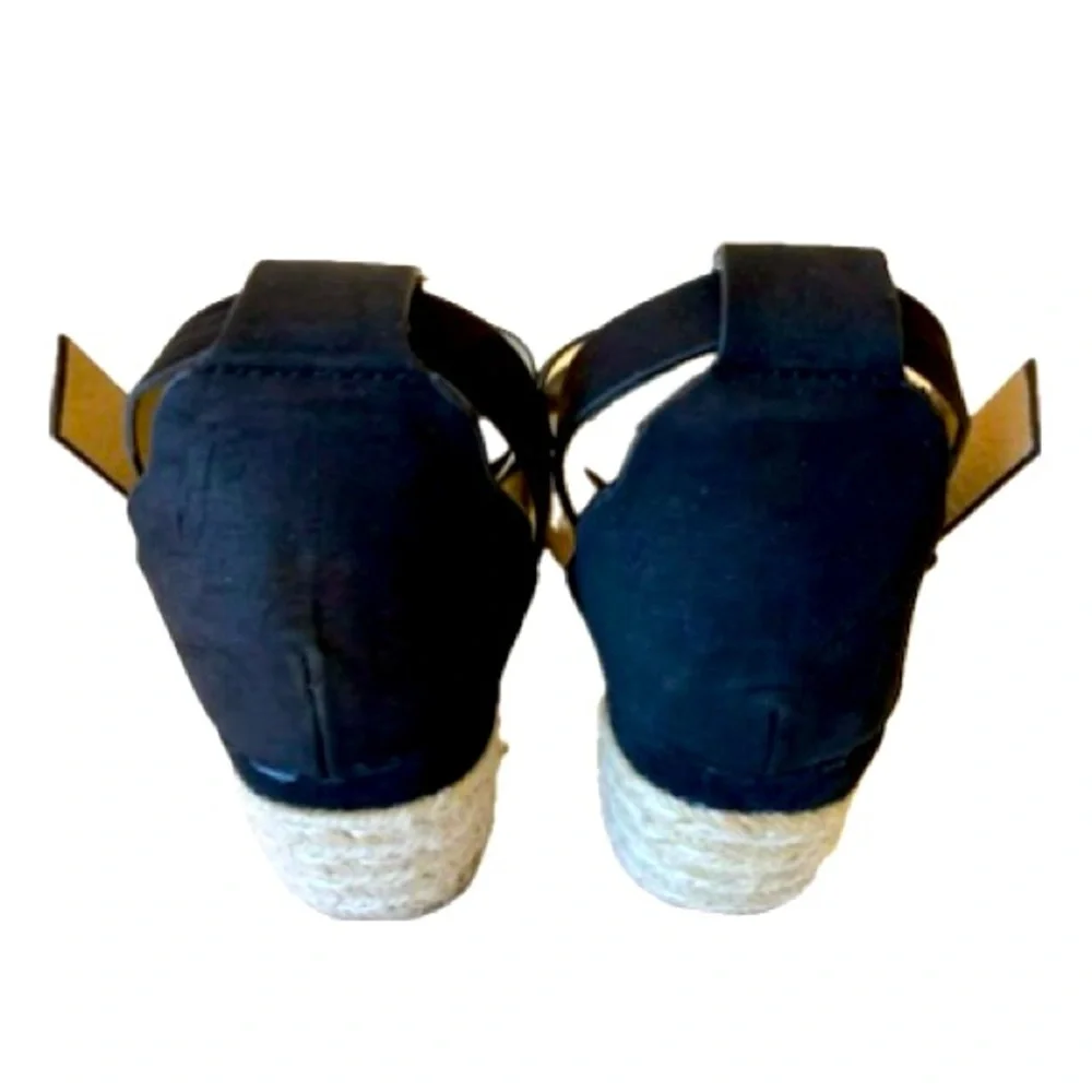 💕 CCOCCI Makenzie Evelyn Black Espadrille Platform Sandals in size 8.5